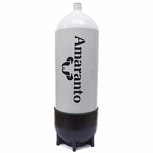 Potápačská fľaša EUROCYLINDER 15L/230 bar konvex s botkou - 204 mm