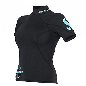 Dámske lycrové tričko Scubapro T-FLEX čierne, krátky rukáv - výpredaj - XS