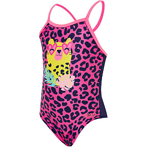 Dievčenské plavky Zoggs CROSSBACK KIDS GIRLS KITTEN SAFARI - výpredaj