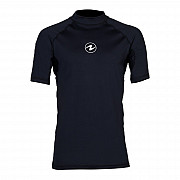Pánske lycrové tričko Aqua Lung SLIM FIT čierna, krátky rukáv