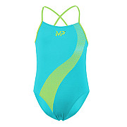 Dievčenské plavky Michael Phelps LUMY Aqua First tyrkys/žltá