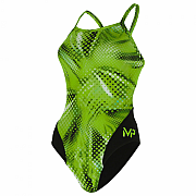 Dámské plavky Michael Phelps MESA LADY MID BACK multicolor/zelená