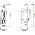 Batoh na freedivingové plutvy Cressi PIOVRA XL 112 x 30 x 30 cm