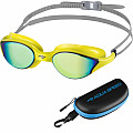 Plavecké zrkadlové okuliare Aqua Speed ​​Vortex Mirror s puzdrom - žltá