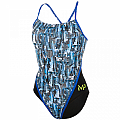 Dievčenské plavky Michael Phelps CITY LADY RACING BACK - výpredaj - 16 rokov (176 cm) DE28