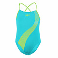 Dievčenské plavky Michael Phelps LUMY Aqua First tyrkys/žltá - 14 rokov (164 cm)
