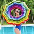 Nafukovací kruh Bestway 36163 RAINBOW RIBBON TUBE JELLY 115 cm červená