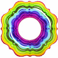 Nafukovací kruh Bestway 36163 RAINBOW RIBBON TUBE JELLY 115 cm červená